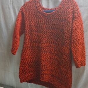 Cable & Gauge Textured Red Sweater